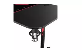 kompiuterinis stalas - Kompiuterinių žaidimų stalas Diablo X-Mate 1600, 160 cm x 75 cm, 75 cm, juoda sp./raudona sp. - 3 nuotrauka