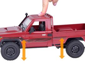 pikapas - Jokomisiada Toyota Land Cruiser 4x4 nuotoliniu būdu valdomas automobilis RC0672, Raudonas (Red) - 9 nuotrauka