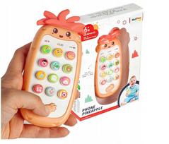 zaislinis telefonas - Malplay Žaislinis interaktyvus muzikinis telefonas Ananasas (Pineapple) - 7 nuotrauka
