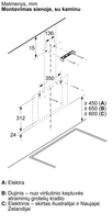 gartraukis 80 cm - Bosch DWK85DK60 - 5 nuotrauka