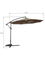 stogines - Sodo skėtis Domoletti SSAP-009, 300 cm, ruda (Brown) - 2 nuotrauka