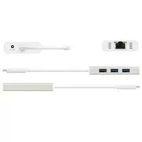 usb ethernet adapteris - J5Create J5Sukurkite USB-C DAUGIAU ADAPTER GIGABIT / ETHERNET / USB 3.1 HUB - 8 nuotrauka