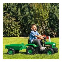 traktoriaus priekaba - DOLU pedalais minamas traktorius su priekaba, žalias (Green) - 2 nuotrauka