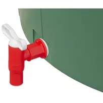 rankis - Plastikinė vandens talpa su dangčiu ir kraneliu, 500l, žalia - 2 nuotrauka