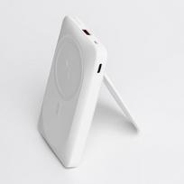 10000mah power bank - Forcell F-Energy MagStand F10K2 10000mAh, 20W, MagSafe, baltas - 8 nuotrauka