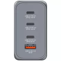 3 usb port charger - Verbatim GNC-240 GaN Įkroviklis 240W 3xUSB-C, 1xUSB-A Juodas (Black) - 7 nuotrauka