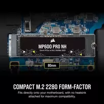 nvme 4tb - Corsair MP600 Pro NH NVMe SSD, PCIe 4.0 M.2 Typ 2280 - 4 TB | SSCS-089  | 0840006697237 - 3 nuotrauka