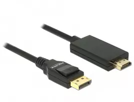 displayport kabelis 1.2 - Delock DisplayPort 1.2 Male to HDMI-A Male Passive 2m Black - 2 nuotrauka