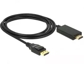 displayport kabelis 1.2 - Delock DisplayPort 1.2 Male to HDMI-A Male Passive 2m Black - 3 nuotrauka