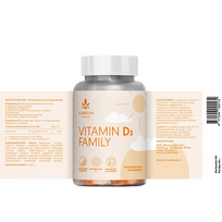 vitaminas d - GAMTOS NAMAI vitaminas D3 FAMILY, 60 guminukų - 3 nuotrauka