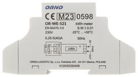 elektros - Modulinis elektros skaitiklis ORNO OR-WE-521/501, 1 fazės, 5-40A, 230V, IP20, LCD ekranas, montuojam - 6 nuotrauka
