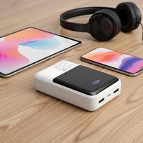 power bank 20000mah 22.5w - everActive EB-20Q, 20000mAh, 22.5W, 2x USB, 1x USB-C, baltas (white) - 4 nuotrauka