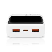 power bank 20000mah 22.5w - everActive EB-20Q, 20000mAh, 22.5W, 2x USB, 1x USB-C, baltas (white) - 7 nuotrauka