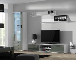 tv stand - Cama Meble Soho 180 TV Stand White/Grey Gloss - 2 nuotrauka