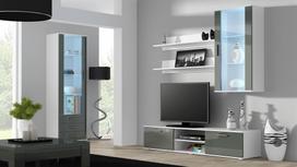 tv stand - Cama Meble Soho 180 TV Stand White/Grey Gloss - 6 nuotrauka