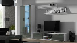 tv stand - Cama Meble Soho 180 TV Stand White/Grey Gloss - 7 nuotrauka