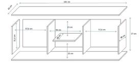 tv stand - Cama Meble Soho 180 TV Stand White/Grey Gloss - 8 nuotrauka