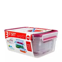 55 1 2 - Emsa Clip & Close Food Container Set- Set of 3 - 0.55 / 1.0 / 2.3 L - 5 nuotrauka