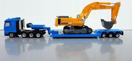 modeliukai 1 87 - Siku Heavy Haulage Transporter With Flat-Bed Trailer 1847 - 3 nuotrauka