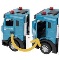 su kranu - Malplay žaislinis sunkvežimis vilkikas su kranu, šviesa ir garsas, 20 cm - 6 nuotrauka