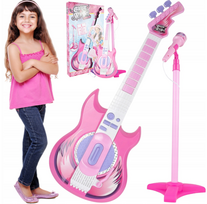 gitara - Vaikiška gitara su mikrofonu ant stovo - 7 nuotrauka