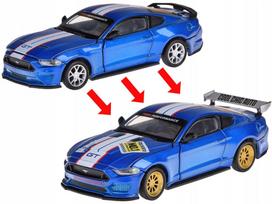 ford mustang modeliukai - Jokomisiada metalinių automobilių rinkinys TUNING licencijuotas Ford Mustang GT 1:42, mėlyna (Blue) - 3 nuotrauka