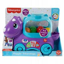 sokliukas fisher price - Fisher Price Poppin Triceratops HNR51, Anglų - 2 nuotrauka