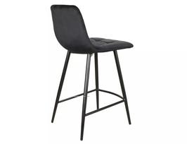 veliurines juodos kedes - Baro kėdė Mila H-2 Bluvel 19, juoda, 40 cm x 43 cm x 87 cm - 4 nuotrauka