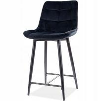 signal meble chic - Baro kėdė Chic H-2 Velvet, matinė, juoda, 45 cm x 37 cm x 92 cm - 2 nuotrauka