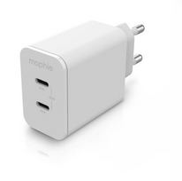 sieninis ikroviklis usb c - Sourcing Zagg International Mophie Gan Charger - 45W wall charger (2x USB-C) (baltas) - 3 nuotrauka