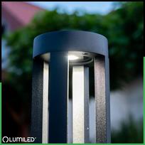 sviestuvo stulpas - Lauko stovintis 20W LED QUERO 80cm šviestuvas su šviestuvu sodo stulpe - 4 nuotrauka