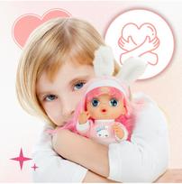 plaukai lelei - Žavinga lėlytė su ilgais rožiniais plaukais šukavimui Kiškutė, 30 cm - 8 nuotrauka