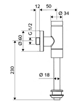 pisuaras - Vandens nuleidimo mechanizmas Schell Schellomat Basic - 2 nuotrauka