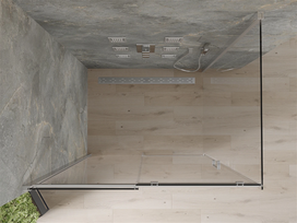 duso kabinos be padeklo 80 100 - Dušo kabina Mexen Omega, 8 mm, 100x70,80,90,100 - 6 nuotrauka