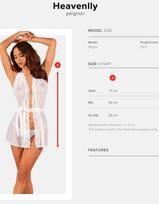 naktiniai chalatas - Obsessive obs Robe M/L seksualūs naktiniai - 2 nuotrauka