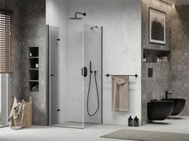 ermitazas duso kabinos - Dušo kabina Mexen Lima black mat 80x70,80,90,100,110,120 cm - 4 nuotrauka