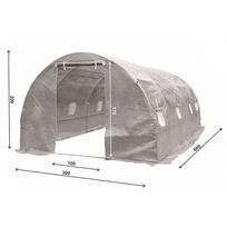siltnamiu plevele - Šiltnamis su armuota plėvele, 18 m2, 3x6 m, baltas - 9 nuotrauka