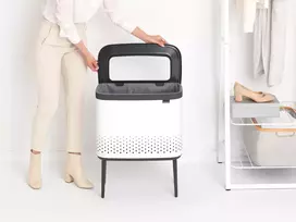 skalbiniu deze - Brabantia Skalbinių krepšys Bo Laundry Bin baltos spalvos 60 l - 2 nuotrauka