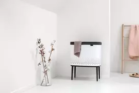 skalbiniu deze - Brabantia Skalbinių krepšys Bo Laundry Bin baltos spalvos 60 l - 3 nuotrauka