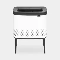 skalbiniu deze - Brabantia Skalbinių krepšys Bo Laundry Bin baltos spalvos 60 l - 4 nuotrauka