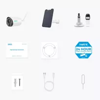 reolink baterija - Reolink Argus serija B320 Baterinė Wi-Fi apsaugos kamera su saulės baterija 3MP IP65 (Balta/White) - 9 nuotrauka