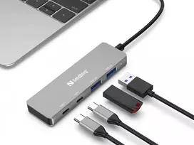 usb a c kabelis - Sandberg 136-50 USB-C iki 2xUSB-A + 2xUSB-C šakotuvas - 3 nuotrauka
