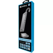 usb c usb c dp - Sandberg 136-23 USB-C All-in-1 Docking Station Juoda (Black) - 2 nuotrauka