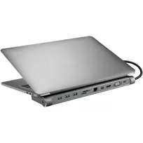 usb c usb c dp - Sandberg 136-23 USB-C All-in-1 Docking Station Juoda (Black) - 3 nuotrauka