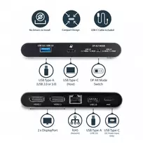 displayport kabelis 4k - StarTech USB-C MULTIPORT ADAPTER 2XDP/. - 4 nuotrauka