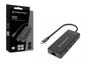 3 in 1 usb c - Conceptronic DONN14G USB-C stotis / replikatorius - 7 nuotrauka