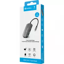 usb c dock - Sandberg USB-C 6in1 kelioninis dokas - 2 nuotrauka