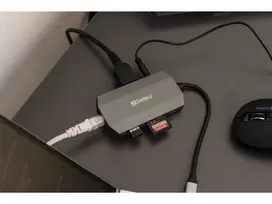 usb c dock - Sandberg USB-C 6in1 kelioninis dokas - 7 nuotrauka