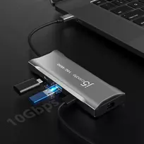 usb c dock - j5create JCD393-N USB-C 4K60 ELITE 10Gbps Mini Hub Juodas (Black) - 2 nuotrauka