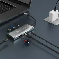 usb c dock - j5create JCD393-N USB-C 4K60 ELITE 10Gbps Mini Hub Juodas (Black) - 4 nuotrauka